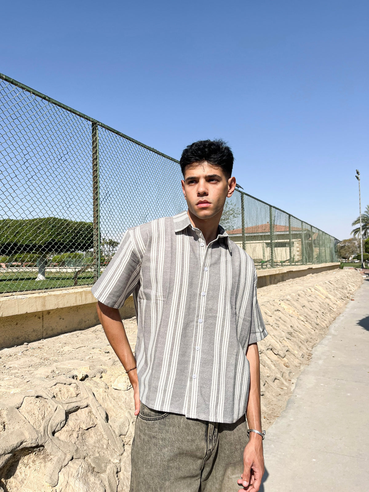 Textured striped Shirt