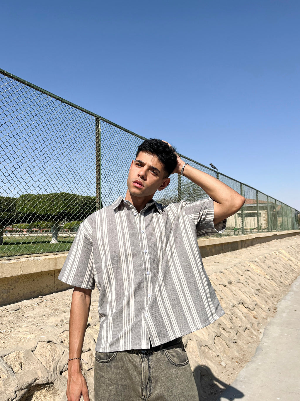 Textured striped Shirt