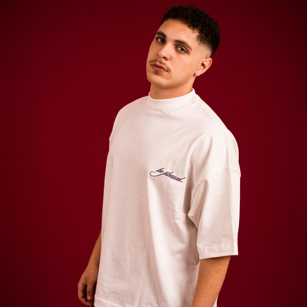 White Embroidery tee
